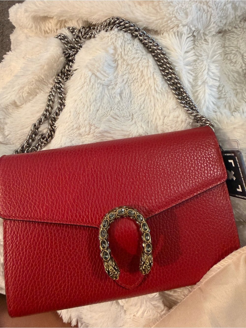 Red‎ Gucci Dionysus Bag with Stoned Horsebit Accent
